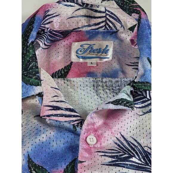 Fresh Prints Of Bel Air Shirt Tropical 420 stoner Button Up Mens L - Picture 2 of 3